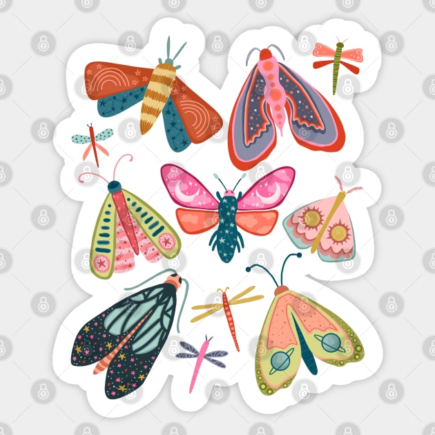 Celestial moths Sticker by DoodlyDays